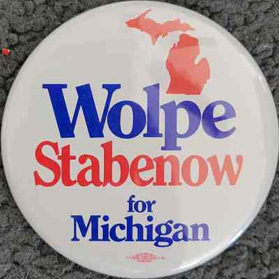 Wolpe-Stabenow for Michigan Button