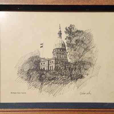 Michigan State Capitol Print by Harch