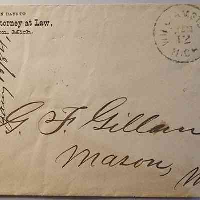 Williamston, Mich., Postal Cover