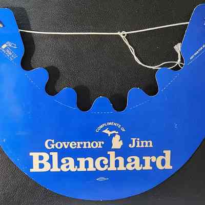 Governor Jim Blanchard Cardboard Visor