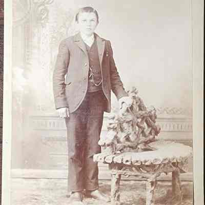 Portrait of a Boy Cabinet Card by Cheney