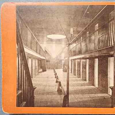 Reform School Boys Dormitory Interior Stereograph