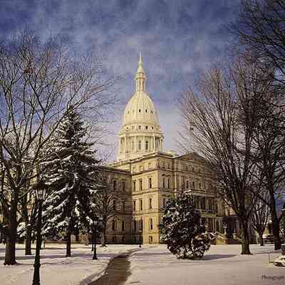 Michigan State Capitol Postcard