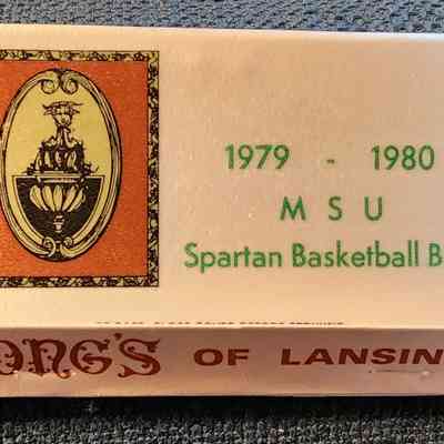 Long's of Lansing 1979-80 MSU Basketball Bust Matchbook