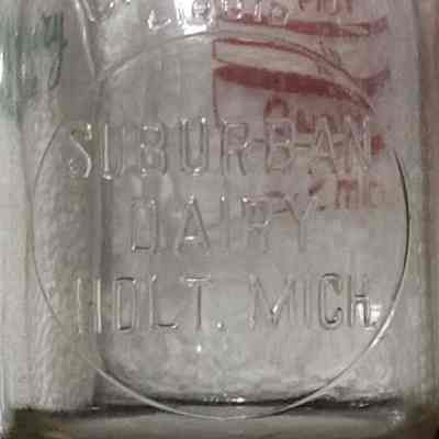 Suburban Dairy Embossed Pint Bottle