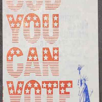 Thank God You Can Vote Pamphlet