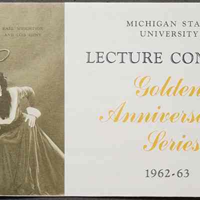 Michigan State University 1962-63 Lecture Concert