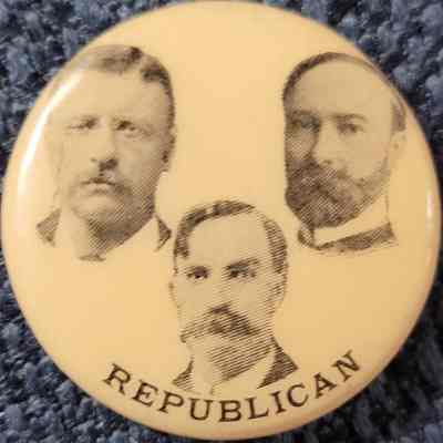 Roosevelt-Fairbanks-Warner Trigate Coattail Button