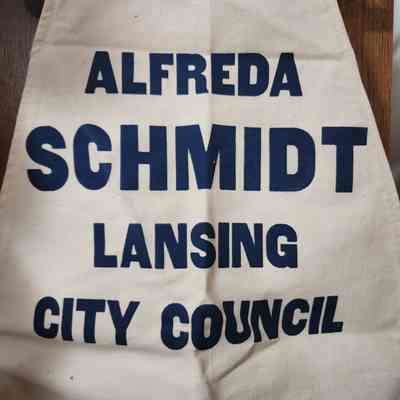 Alfreda Schmidt Lansing City Council Apron