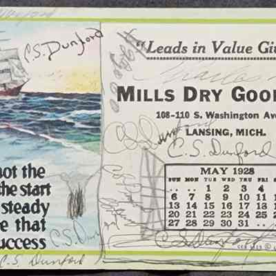 Mills Dry Goods Co. Blotter