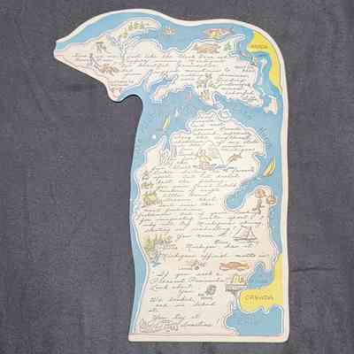 Michigan Figural Map Postcard