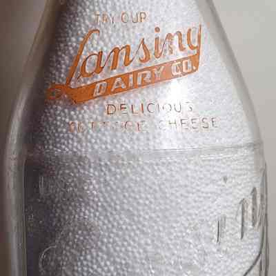 Lansing Dairy Co. Embossed & Pyro Quart Bottle