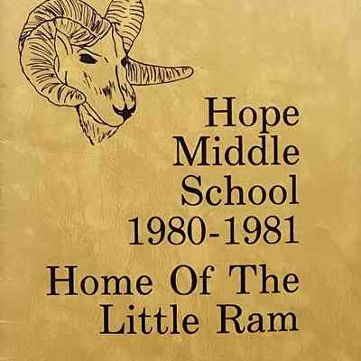 Hope Middle School Yearbook, 1981
