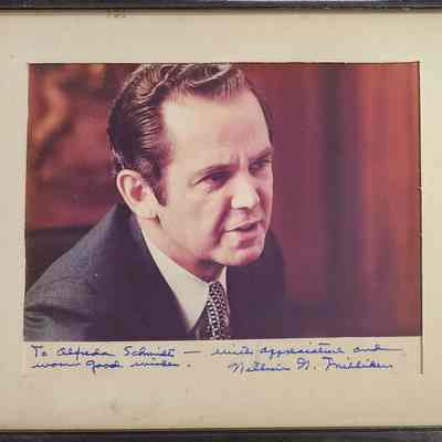 William Milliken Signed Photograph to Alfreda Schmidt
