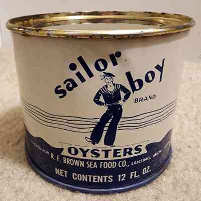 Sailor Boy Brand Oysters Can