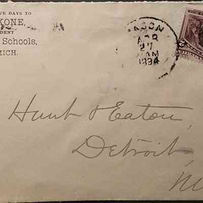 Mason, Mich., 1894, Postal Cover