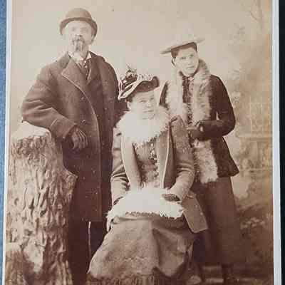 Portrait of a Trio Cabinet Card by Christmas