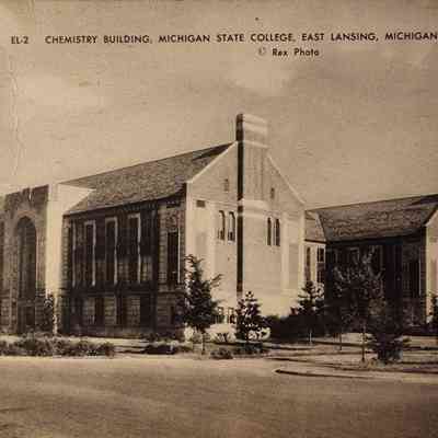 Chemistry Building, Michigan State College, East Lansing, Michigan, Postcard