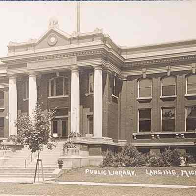 Public Library, Lansing, Mich. RPPC