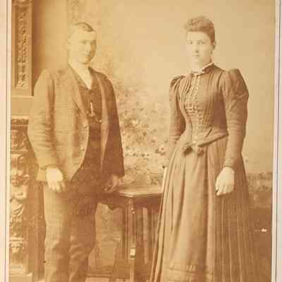 Portrait of a Couple Cabinet Card by Cassey & Riley