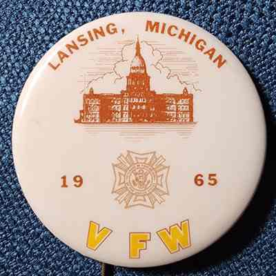 Lansing, Michigan, 1965 VFW Capitol Button