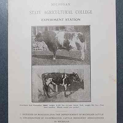 MAC Experiment Station Bulletin, 1909