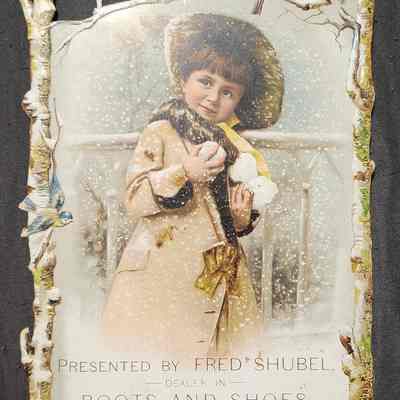 Fred Shubel Boots and Shoes Advertising Die Cut