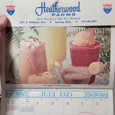 Heatherwood Farms 1975 Calendar