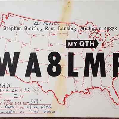 WA8LMF Stephen Smith QSL Postcard