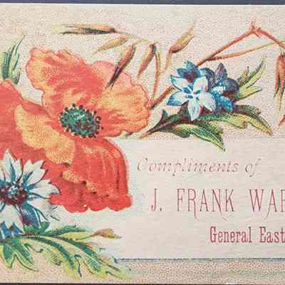 J. Frank Warren, E. Bement & Sons, Agent Trade Card