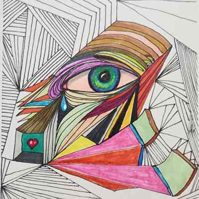 Abstract Eye Pen & Ink by Rose