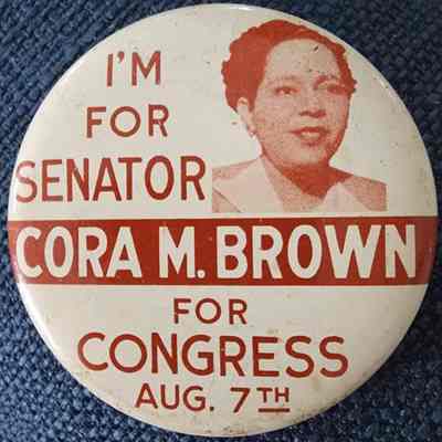Cora Brown for Congress Button