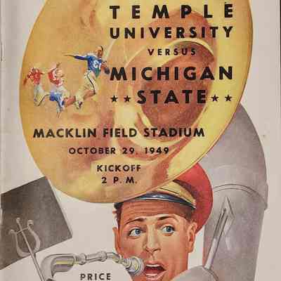 Spartan Gridiron News 1949 vs. Temple, Band Cover