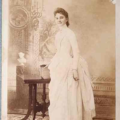 Portrait of a Woman Cabinet Card by Lawson