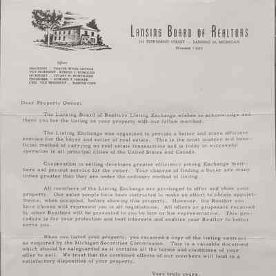 Lansing Board of Realtors Letterhead