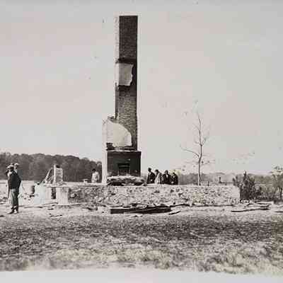 Bath School Bombing, Keyhoe House Ruins, Photograph by Linn