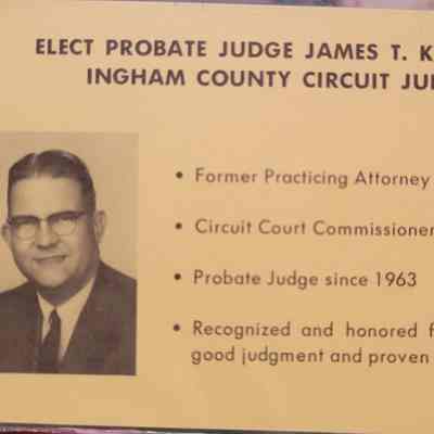 James T. Kallman Ingham County Circuit Judge Palm Card
