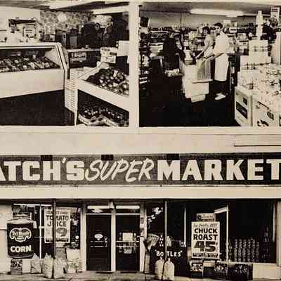 Patch's Supermarket, Harrison, Michigan, Postcard