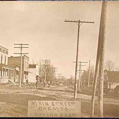 Main Street, Okemos, Looking East RPPC