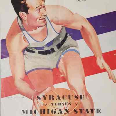 Michigan State vs. Syracuse 1946 Basketball Program