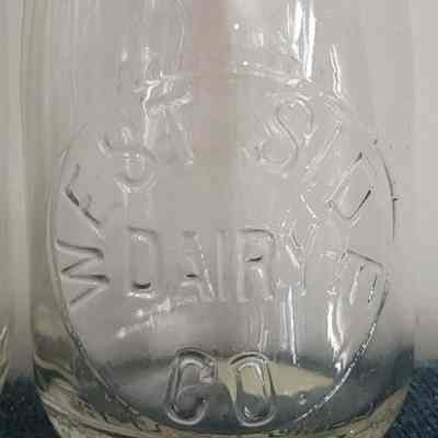 West Side Dairy Co. Embossed Half Pint Bottle