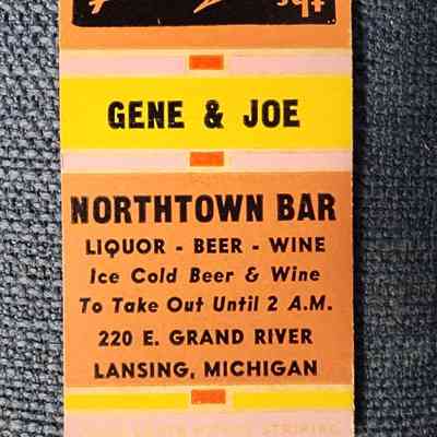Northtown Bar, Lansing, Michigan, Matchbook