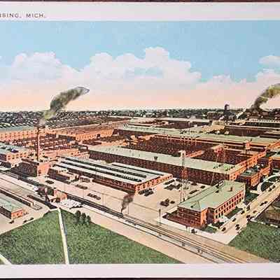 REO Plant, Lansing, Mich. Postcard