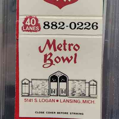 Metro Bowl, Lansing, Mich., Matchbook