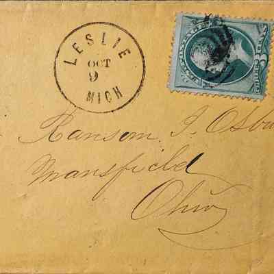 Leslie, Mich., Postal Cover