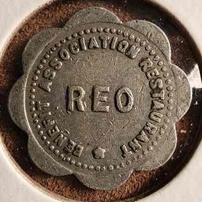 REO Benefit Association Restaurant 1-Cent Token