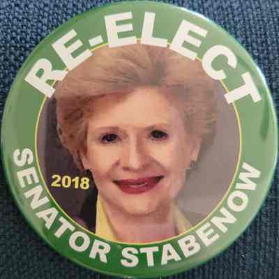 Stabenow Reelection Button