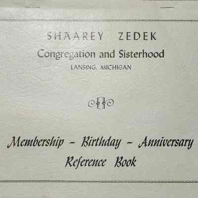 Shaarey Zadek Congregation and Sisterhood Booklet