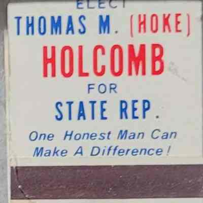 Holcomb for State Rep. Matchbook