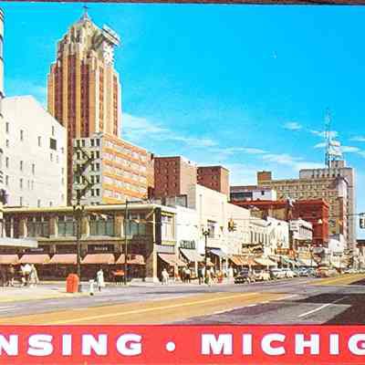 Lansing, Michigan, South Washington Postcard